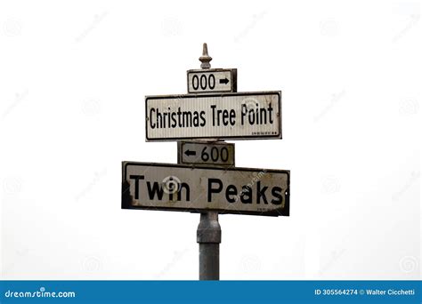 San Francisco, California: Twin Peaks Sign Stock Photo - Image of ...