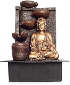 GAYTRI Art and HANDICRAFTS Golden Brown Meditating Buddha Tabletop ...