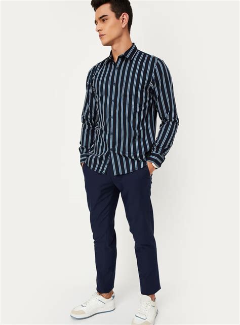 Buy Men Slim Fit Striped Shirt Online at just Rs. 999.0 - 1000012886913 ...