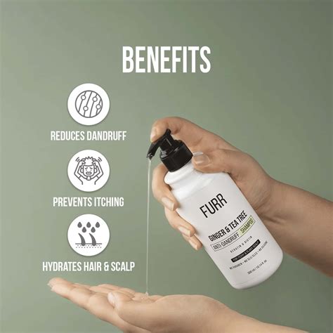 Buy FURR GINGER AND TEA TREE ANTI DANDRUFF SHAMPOO - 300ML - REDUCES ...