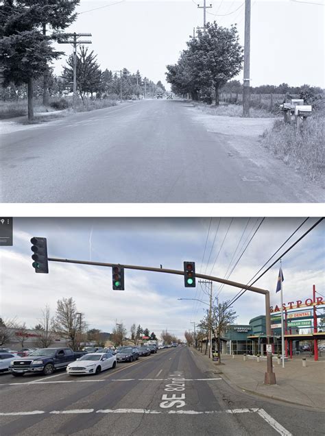 SE 82nd Avenue, Portland, Oregon (1934 vs. 2022) : r/OldPhotosInRealLife