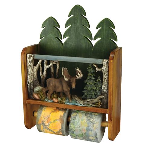 Rivers Edge Products Toilet Paper Holder/Magazine Rack Hand-Painted ...
