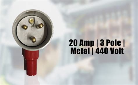 Buy Singhel Industrial Plug and Socket Metal Clad Protected 20 Amp 3 ...