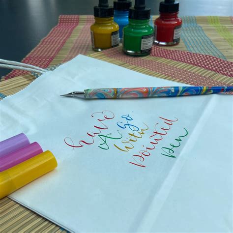 ‘Have a Go’ at Pointed Pen calligraphy , Lettering by the Sea, Fareham ...