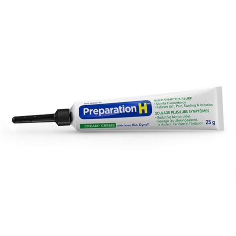 Preparation H Cream(25g) with Bio-Dyne, Hemorrhoid Multi-Symptom Pain