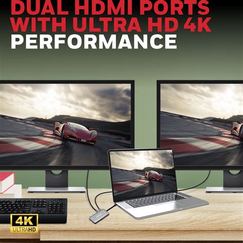 Honeywell 6-in-1 Type C Docking Station with Dual HDMI & 4K Support
