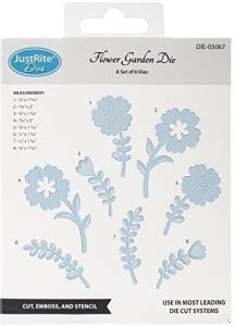 Justrite Papercraft Justrite Custom Dies 8/Pkg - Flower Garden ...