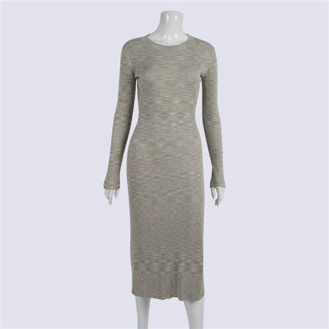 Hansen & Gretel Hansen & Gretel Ribbed LS Maxi Knit Dress
