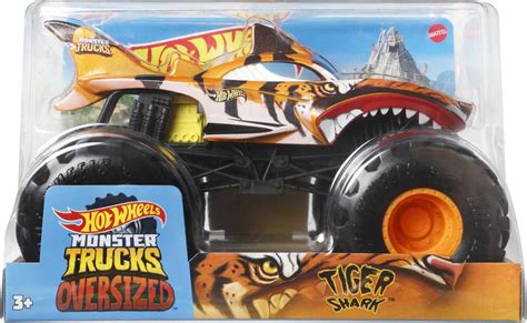 Mua Hot Wheels Toy Monster Trucks, 1:24 Scale Die-Cast Tiger Shark ...