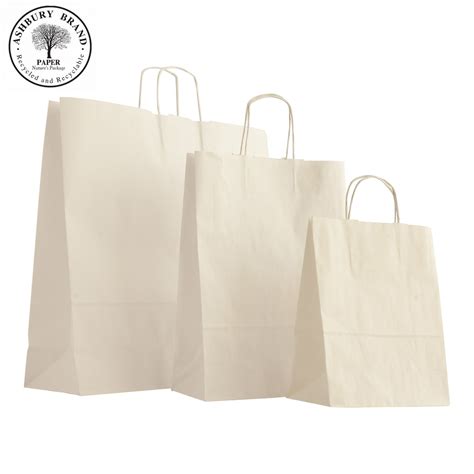 White Paper Bags (with Twist Handles) - Paper Bags Ireland