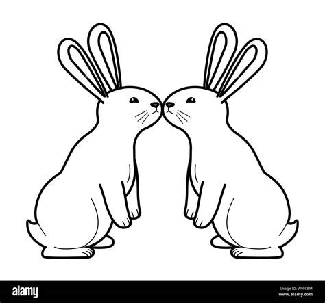 Cute rabbits studio Stock Vector Images - Alamy