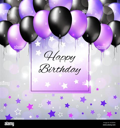 Happy Birthday Purple Balloons Images