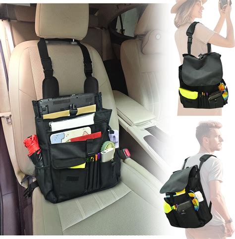 Amazon.com: Back Seat Car Organizer with Dedicated Tablet and Laptop Storage Stabilizing Side ...
