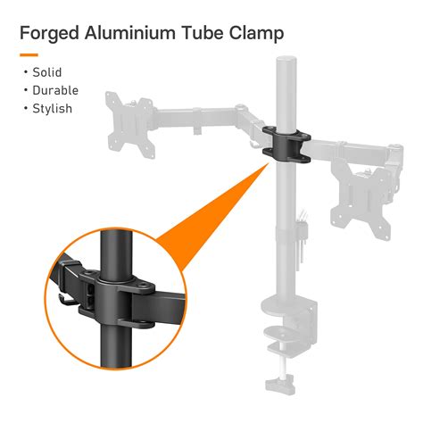 BONTEC Dual Monitor Stand for 13-27 inch LCD LED PC Screens, Ergonomic ...