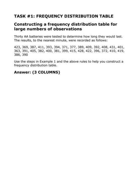 Construct a Frequency Distribution Table 的图像结果