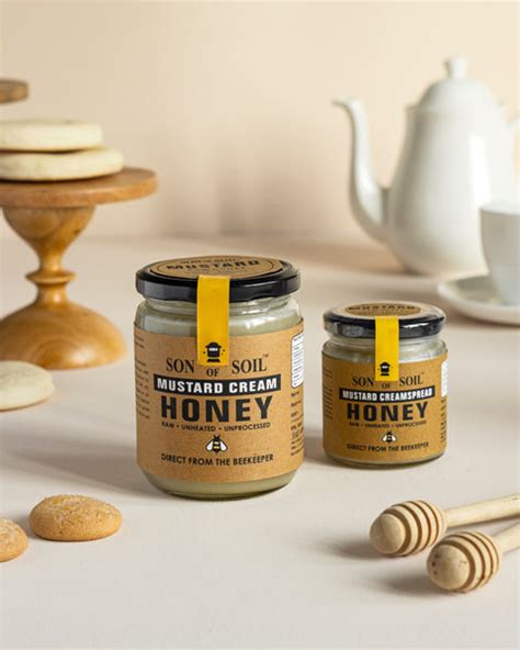 Mustard Cream Raw Honey | Pure Unpasteurized and Unprocessed Wild Hone ...