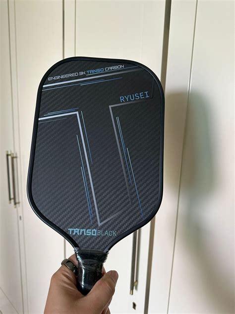 TANSO Black RYUSEI Engineered Carbon Fibre Pickleball Paddle - 240 ...
