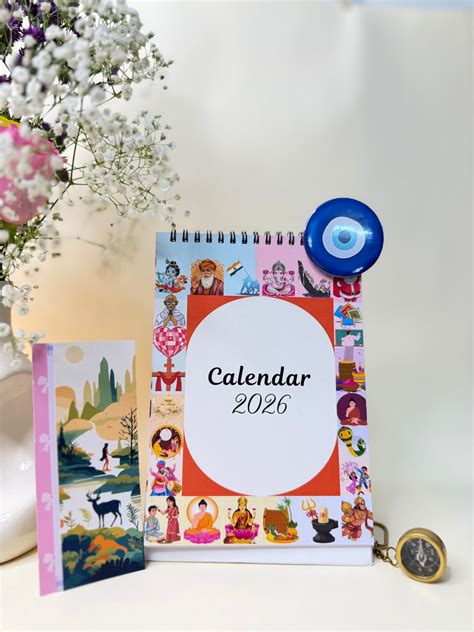 2026 Desk Calendar with Freebies | A5 Matte Finish Calendar – HoSh