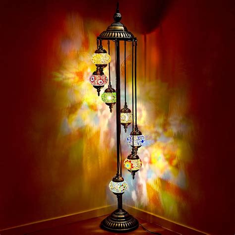 Hortsun Turkish Lamp Moroccan Floor Lamp Handmade Globe Living Floor ...