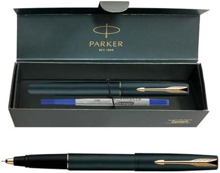 Parker Frontier Matte Black Gold Trim Fountain Pen | Perfect For ...