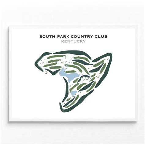 South Park Country Club, KY | Golf Course Map, Golf Map, Golfer Gift ...