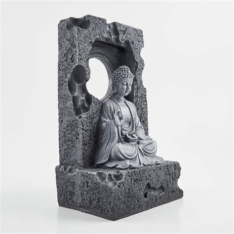 Buy Alpine Carnival Polyresin Meditating Buddha Fountain - 26x18x44cm ...