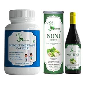 PR HERBALS Combo Of Height Increase Capsules 500mg & PR Herbal Noni ...