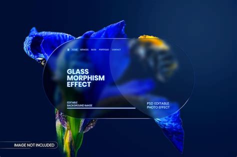 Glass morphism photo effect template | Premium PSD