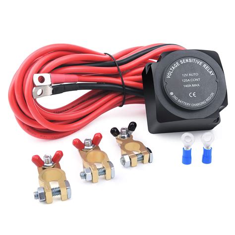 Buy MICTUNING Split Charge Relay Kit,Leisure Battery12V 140A Smart Dual ...