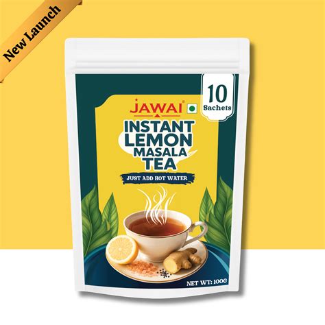 JAWAI INSTANT LEMON MASALA TEA | 10 Sachets x10g | Immunity Boosting H