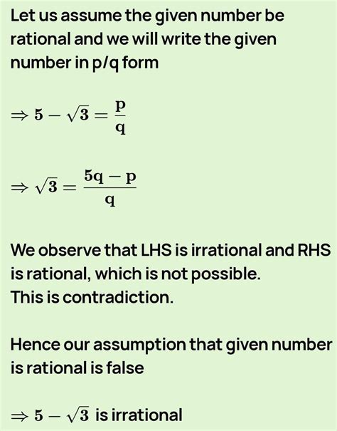 Prove that 5-root 3 is irrational - Brainly.in