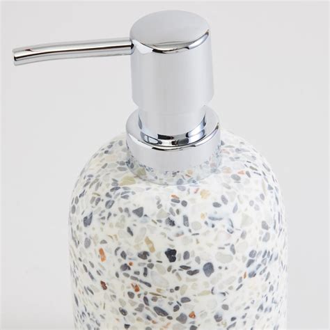 Buy Marshmallow White Printed Polyresin Freestanding Soap Dispenser ...