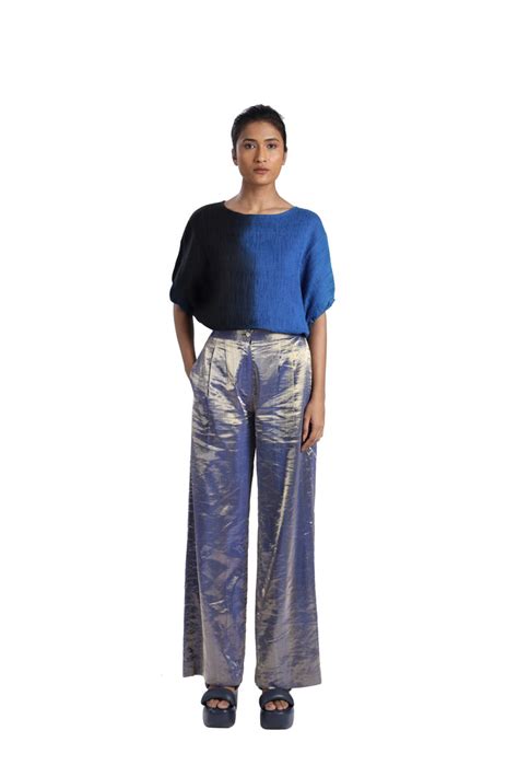 Handwoven Kinji Cotton Silk Ombre Top – Akaaro