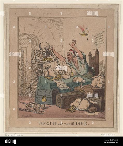 Death and the Miser 1959 by Thomas Rowlandson Stock Photo - Alamy