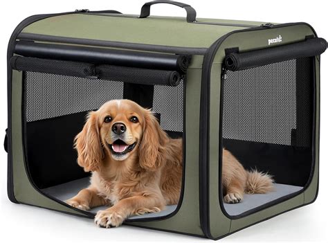 Pecute Large Dog Car Carrier Light Weight, 68.5×52×52cm Dog Carrier for Cars, Portable Dog Car ...