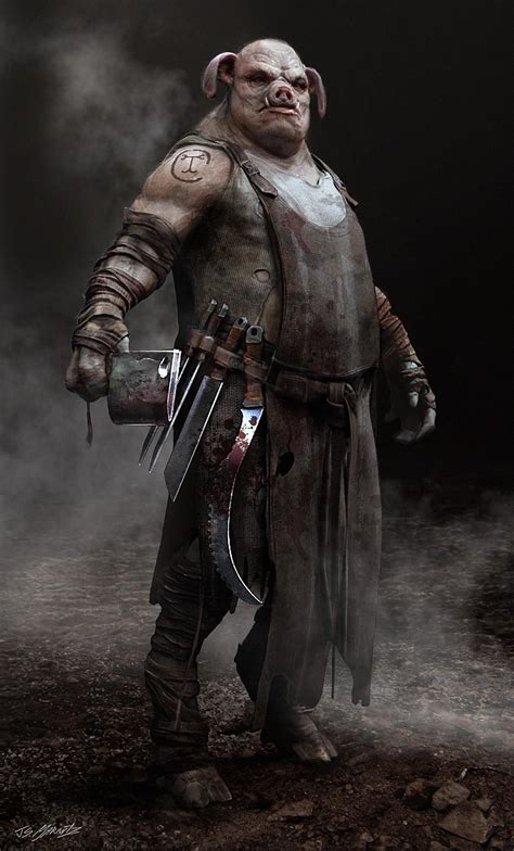 The Pig Butcher | Pig art, Concept art characters, Creature art