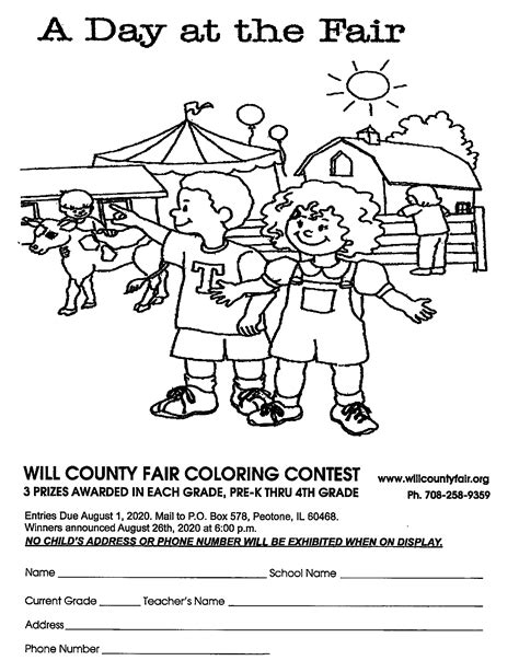 Will County Fair Coloring Contest - Peotone Library