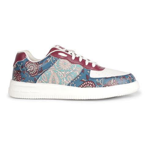 Buy Leap7x Lacing Printed Casual White Sneakers For Men