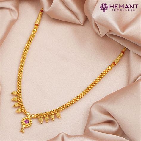 Traditional Maharashtrian Kolhapuri Micro Gold Plated Thushi 8 Spot Sa ...