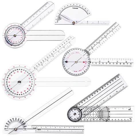Buy 6 Piece Goniometer Set, Spinal Finger Goniometer Protractor Medical ...