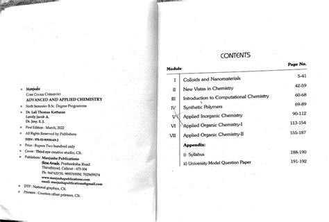 Applied chemistry - Bachelor of science - Studocu