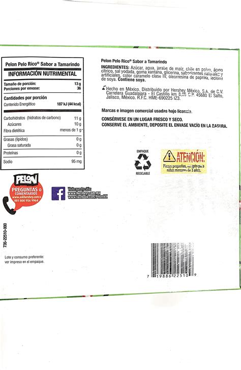 Tamarind Candy Flavor Mini Pelon Pelo Rico Dulce De Tamarindo ...