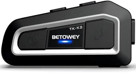 BETOWEY Motorcycle Bluetooth Headset, 1pcs TK-X2 Helmet Bluetooth ...