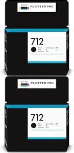 3ED71A 2-Pack 712 80ml Black Ink Compatible with HP Designjet T650 ...
