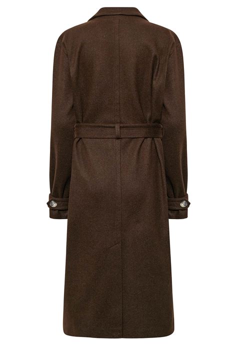 LTS Tall Womens Chocolate Brown Formal Trench Coat | Long Tall Sally