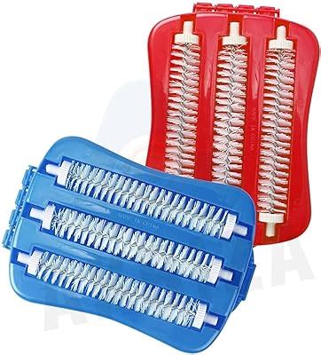 ARURA (LABEL) Plastic Handheld Carpet Roller Cleaning Brush with Dust ...