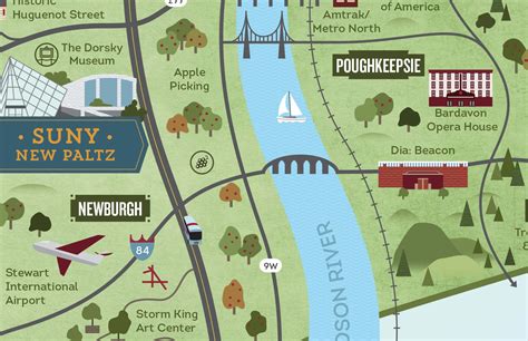 SUNY New Paltz Tourism Map — Cinder Design Co.