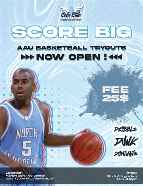 Entry #21 by yashirodesigns for Youth AAU Basketball Tryout Flyer ...