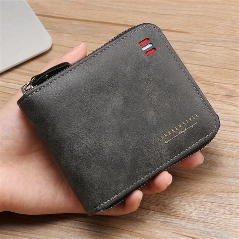 Men's Zipper Short Wallet Bifold Money Clip Gift – CRAZE