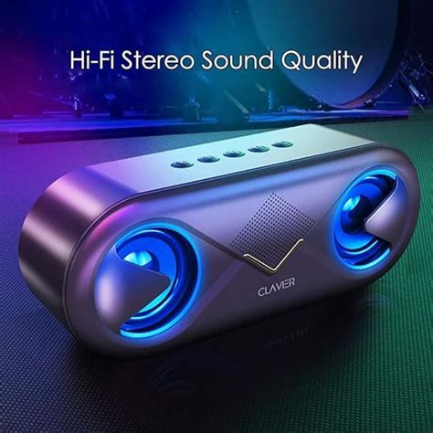 CLAVIER Supersonic Portable Bluetooth Speaker, Bluetooth 5.0 Wireless ...